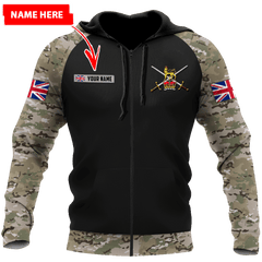 Personalized Name Xt Bristish Veteran 3D Printed Clothes Hoodie