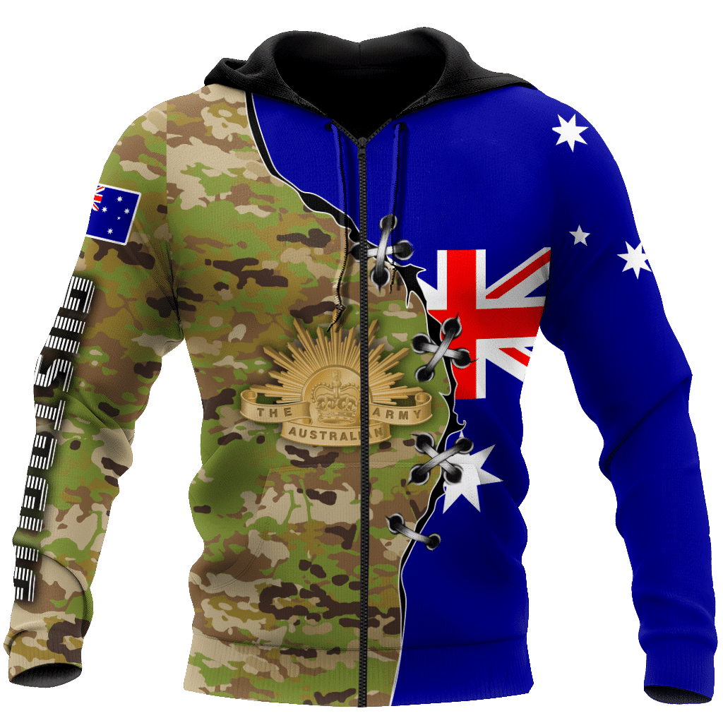 Australian Veteran 3D All Over Printed Shirts Hoodie