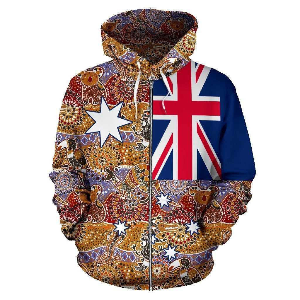 Australia Hoodie National Flag Aboriginal NNK 1406 - Amaze Style™