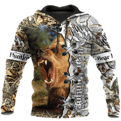 BEAR HUNTING CAMO 3D ALL OVER PRINTED SHIRTS FOR MEN AND WOMEN Pi061201 PL - Amaze Style™-Apparel