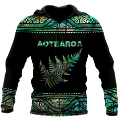 Aoteatoa New Zealand Maori Silver Fern - Paua Shell 3d all over printed shirt and short for man and women - Amaze Style™-Apparel