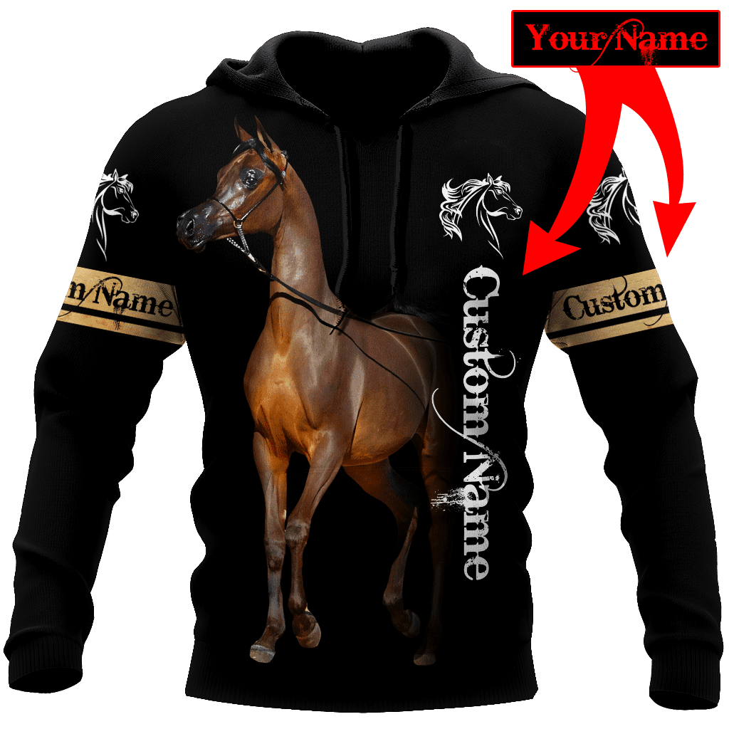 Arabian Horse Custom Name 3D All Over Printed Shirts DQB10072001 - Amaze Style™-Apparel