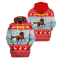 Horse Christmas 3D Shirt For Men And Women HHT16102007 - Amaze Style™-Apparel