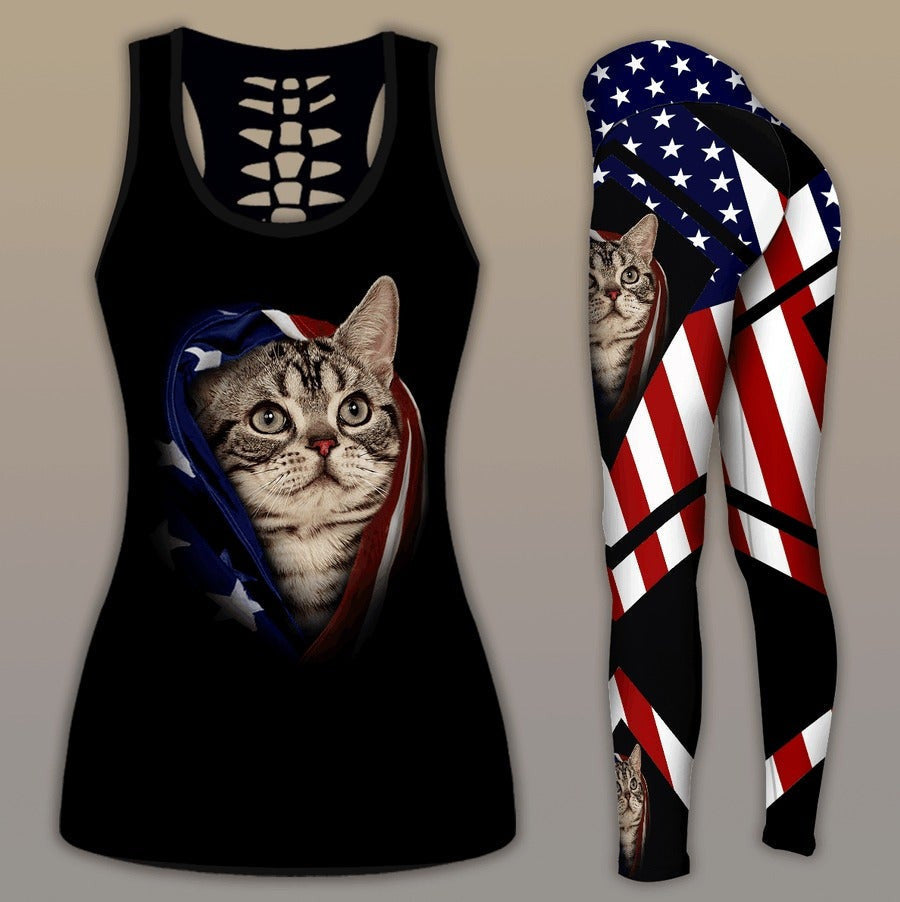 Amerian Shorthair Cat Combo Tank + Legging TA033010 - Amaze Style™-Apparel