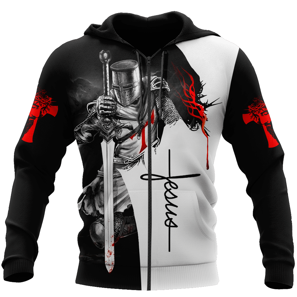 A Child Of God, A Man Of Faith, A Warrior Of Christ3D All Over Printed Style For Men And Women Hoodie