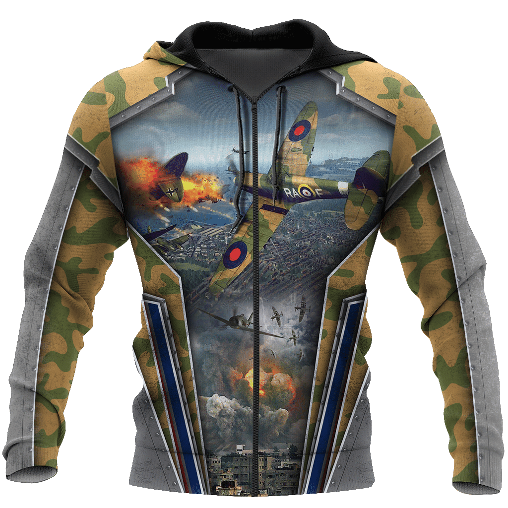 Air Force Aircraft Supermarine Spitfire 3D All Over Printed Shirts For Men And Women Hoodie