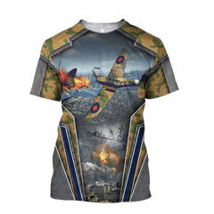 Air Force Aircraft Supermarine Spitfire 3D All Over Printed Shirts For Men And Women Hoodie