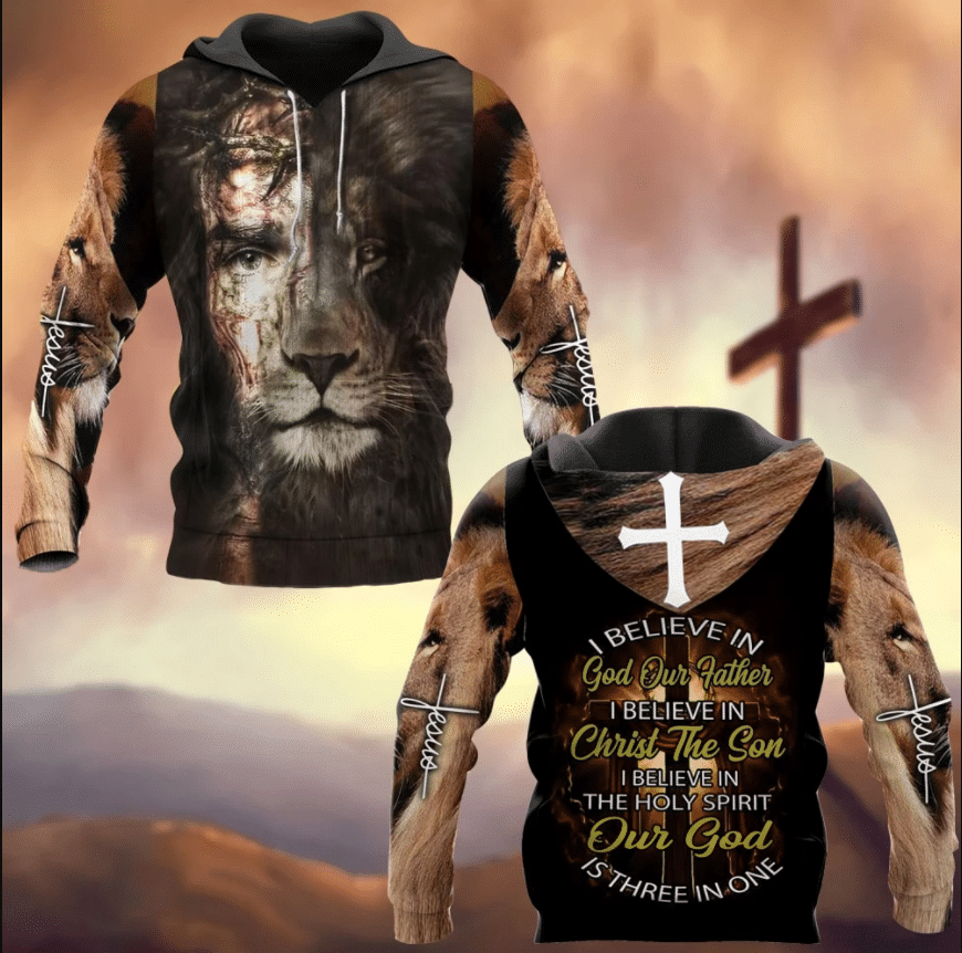 I Believe In God Our Father I Believe In Christ The Son I Believe In The Holy Spirit Our God Is Three In One All Over Printed Shirts TA - Amaze Style™