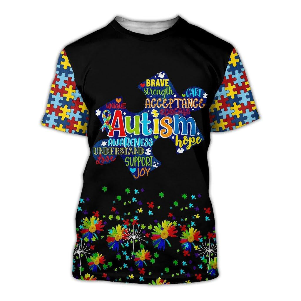 Autism 3D All Over Printed Shirts For Men And Women Hoodie