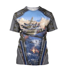 Air Force Aircraft Supermarine Spitfire 3D All Over Printed Shirts For Men And Women Hoodie