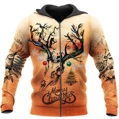 Deer Skull Christmas 3D Hoodie