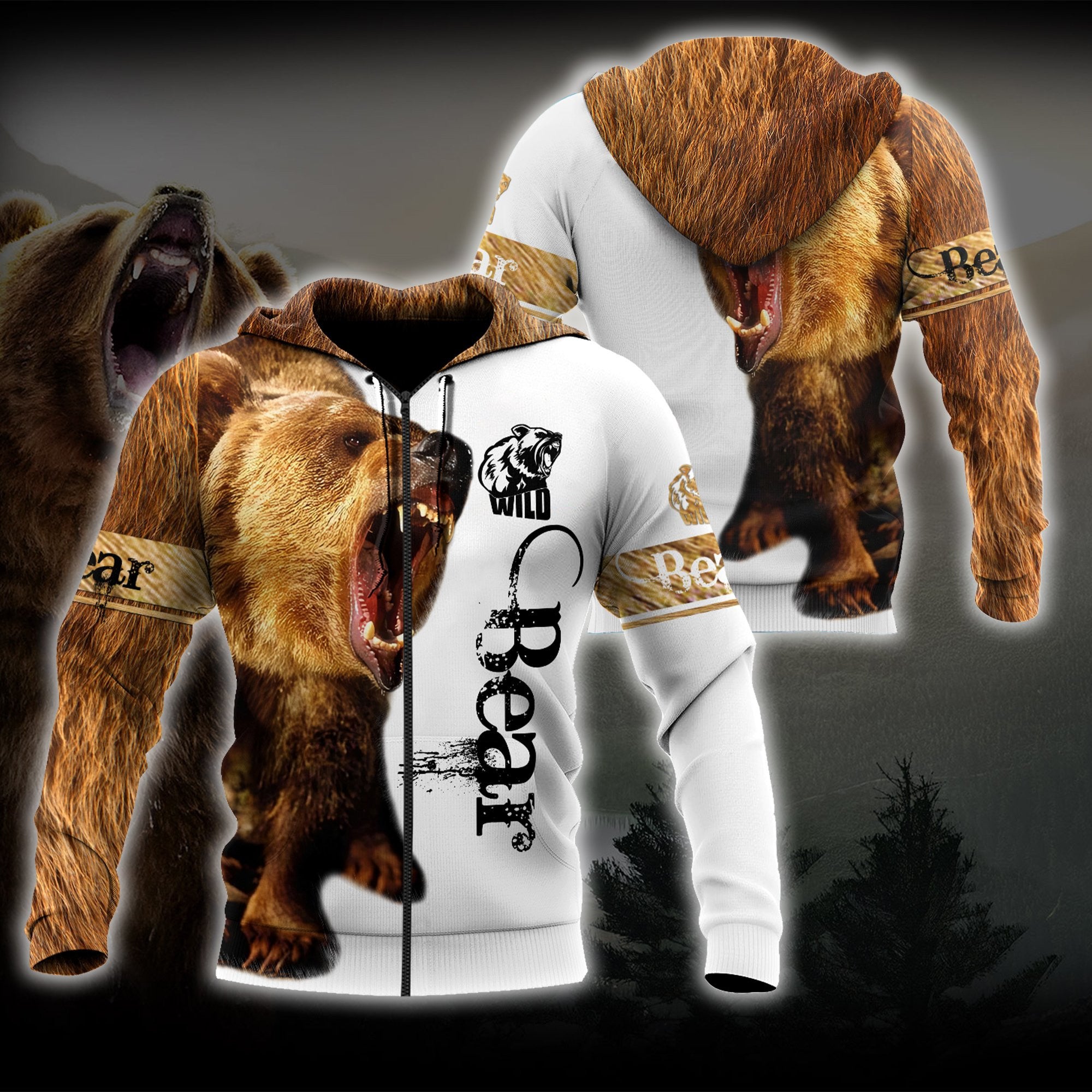 Beautiful Bear 3D All Over Printed Shirts For Men And Women Hoodie