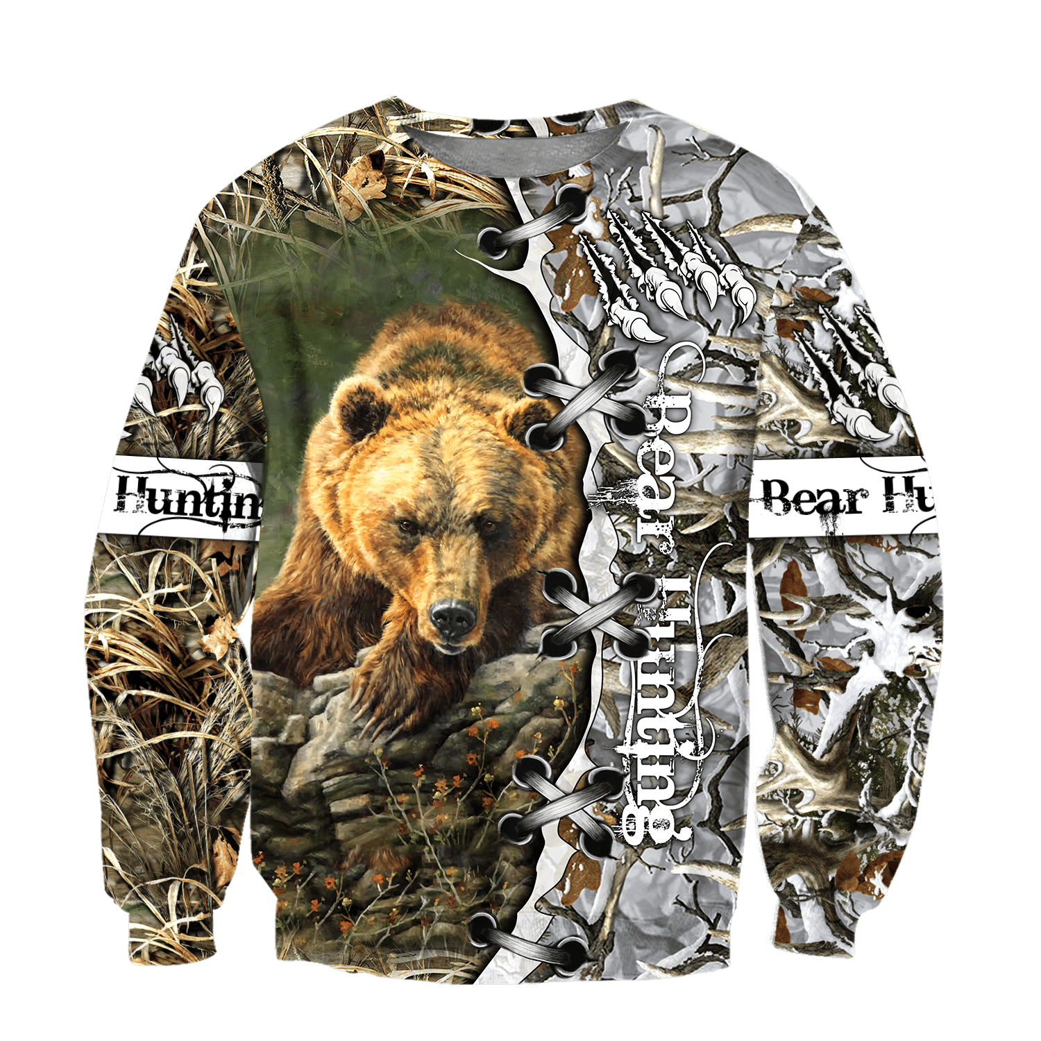 Bear Hunting Camo 3D All Over Printed Shirts For Men And Women Hoodie