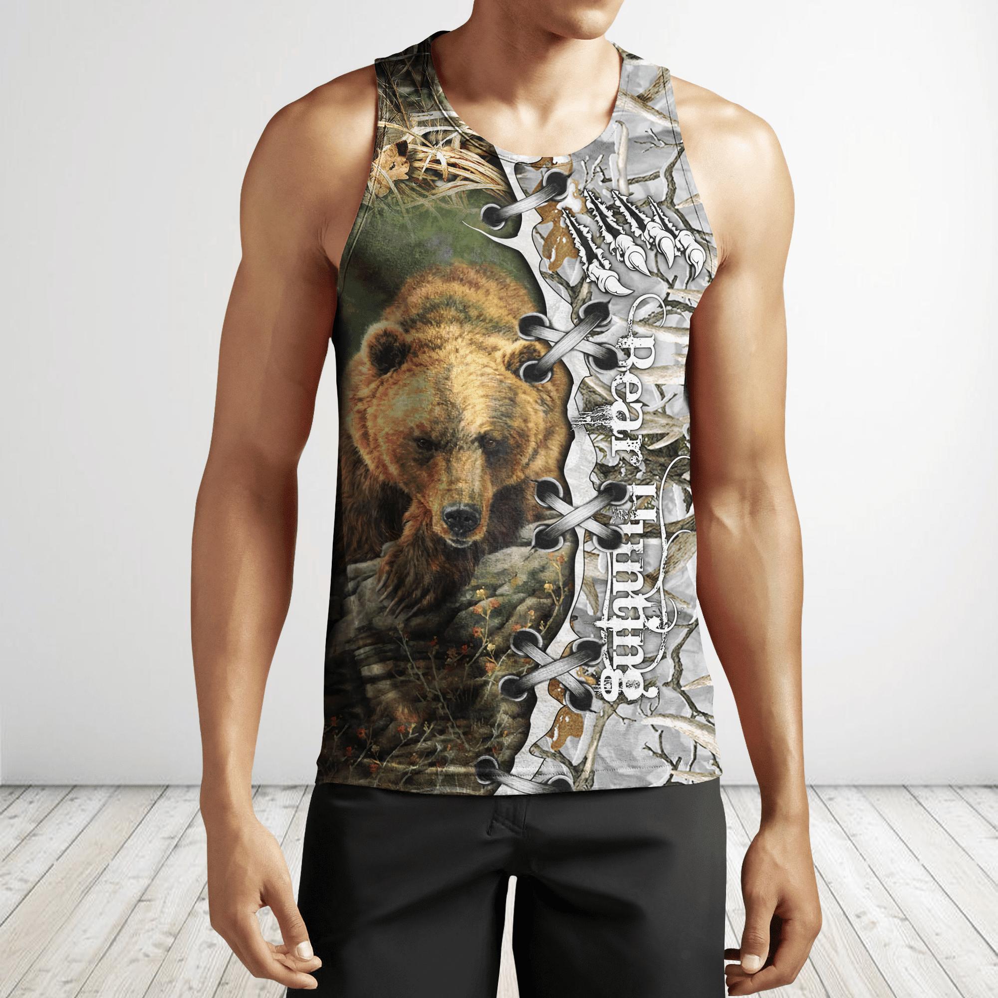 Bear Hunting Camo 3D All Over Printed Shirts For Men And Women Hoodie