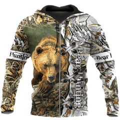 Bear Hunting Camo 3D All Over Printed Shirts For Men And Women Hoodie