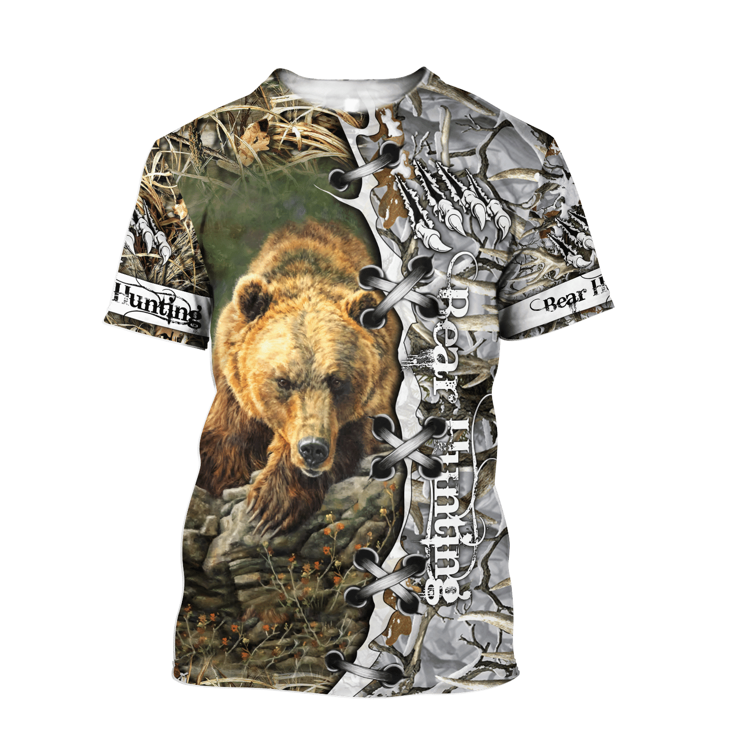 Bear Hunting Camo 3D All Over Printed Shirts For Men And Women Hoodie