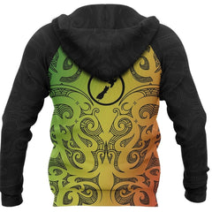 Aotearoa Lion Hoodie Maori Koru Pattern