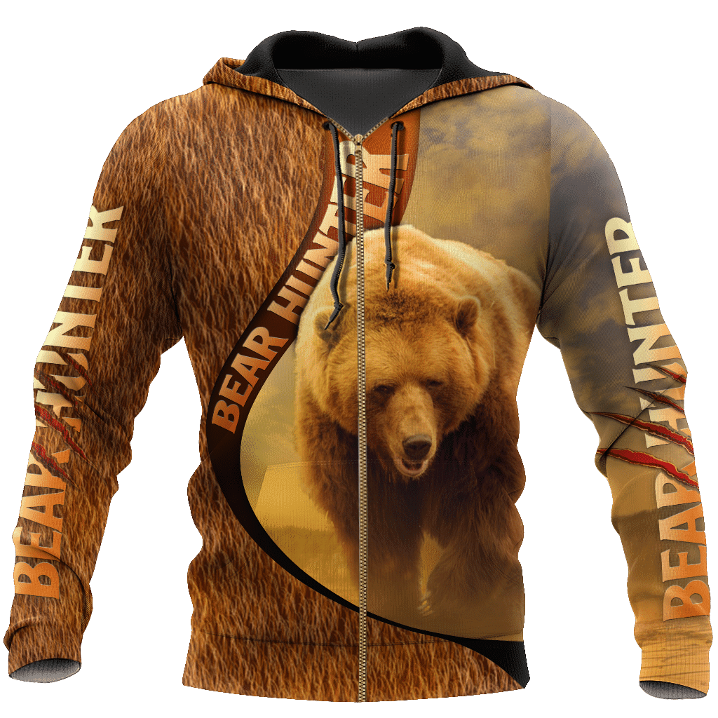 Bears Hunter Camo 3D All Over Printer Shirts For Man And Women Hoodie