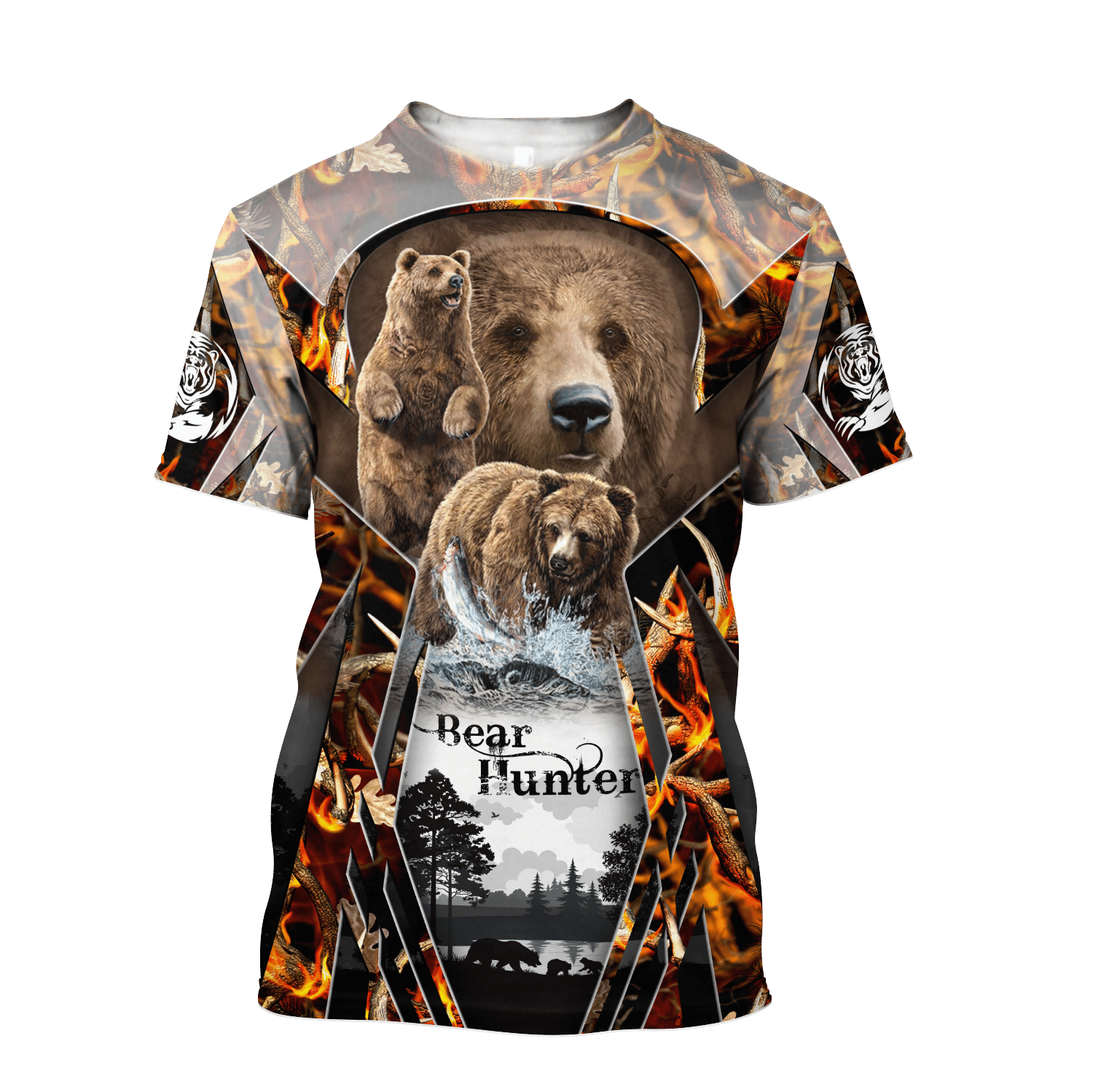 Bear Hunting Camo 3D All Over Printed Shirts For Men And Women Hoodie