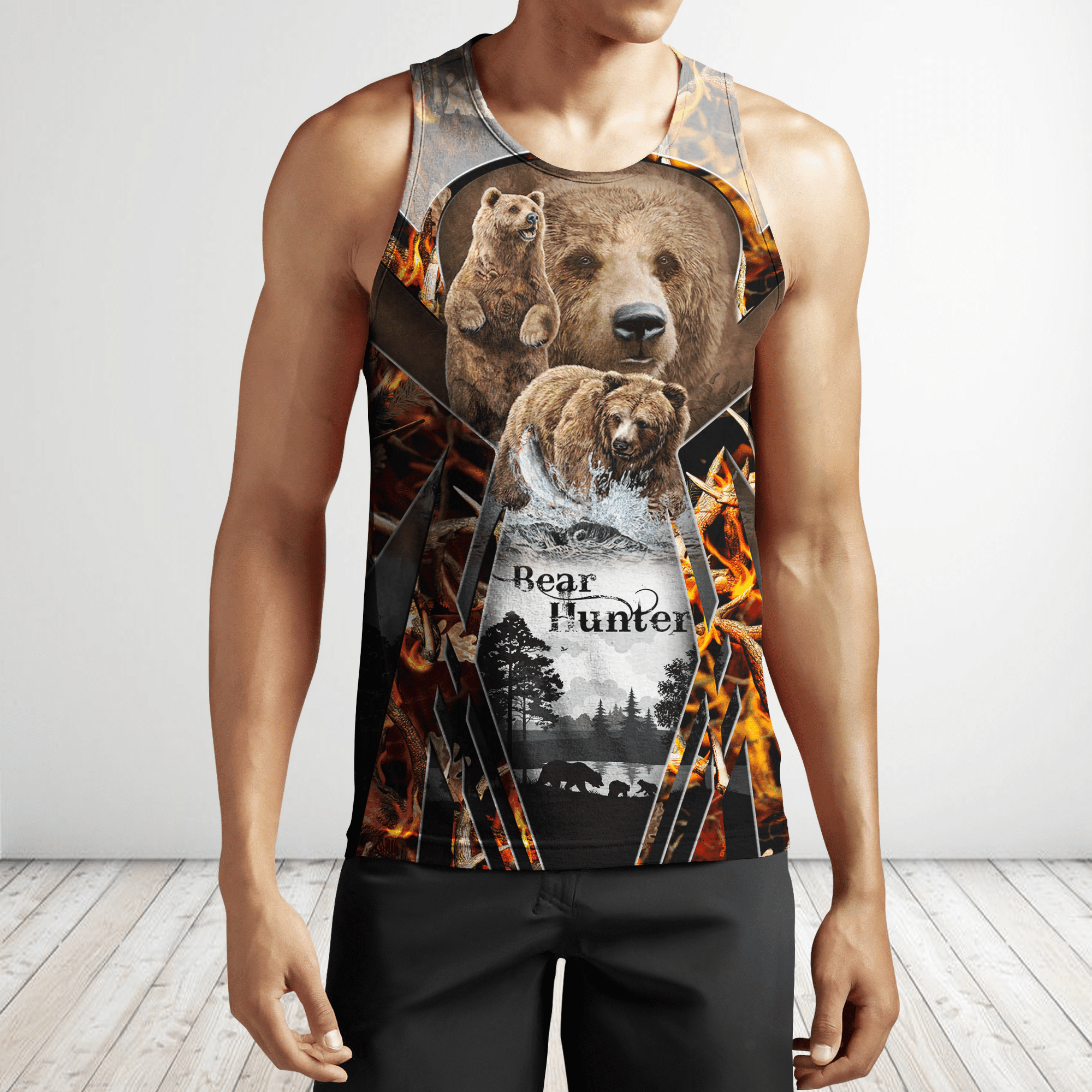 Bear Hunting Camo 3D All Over Printed Shirts For Men And Women Hoodie