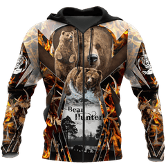 Bear Hunting Camo 3D All Over Printed Shirts For Men And Women Hoodie