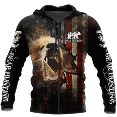 Bear Hunter Camo 3D All Over Printed Shirts For Men And Women Hoodie