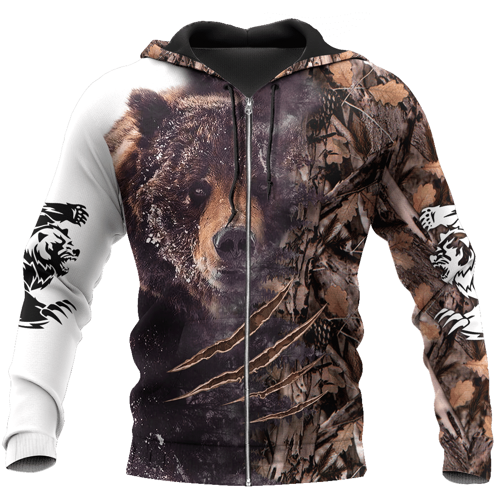 Bear Hunting Camo 3D All Over Printed Shirts For Men And Women Hoodie