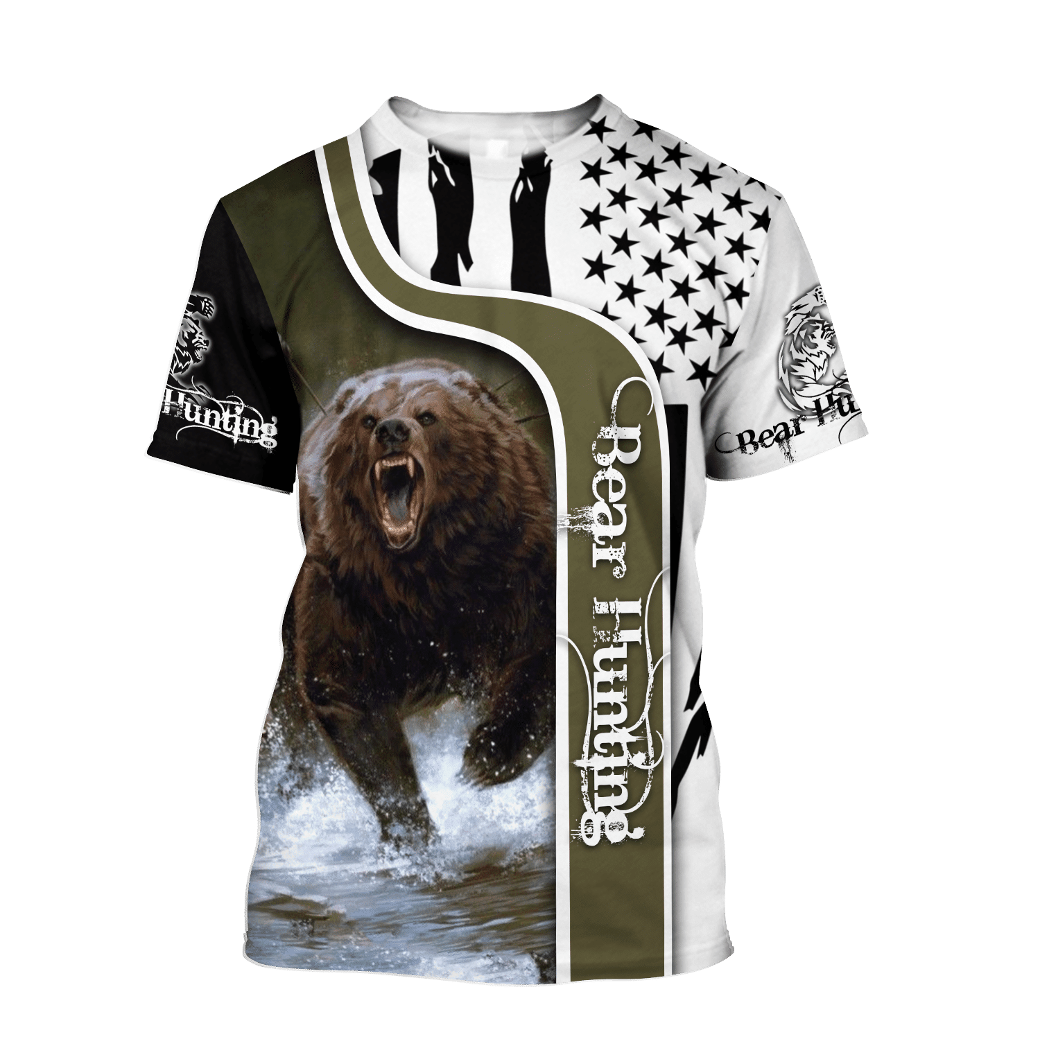 Bear Hunting Camo 3D All Over Printed Shirts For Men And Women Hoodie