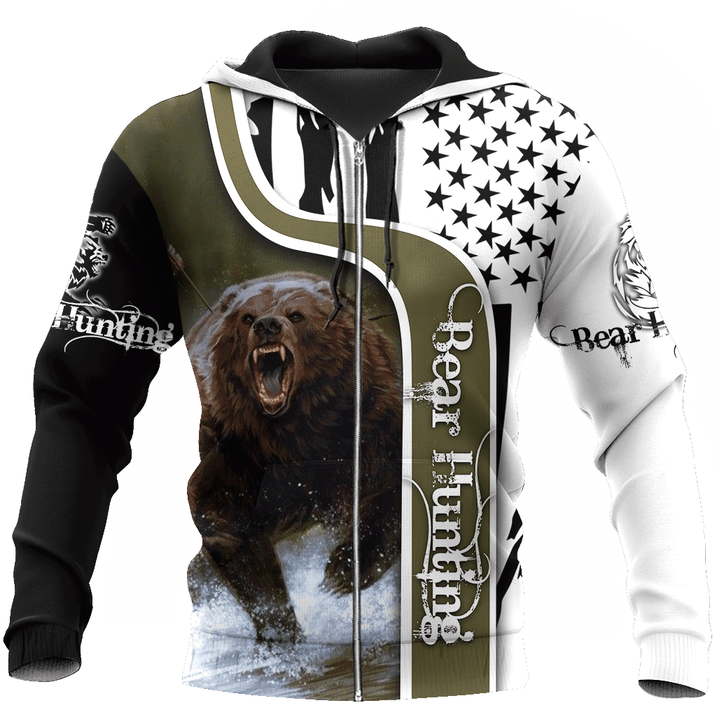 Bear Hunting Camo 3D All Over Printed Shirts For Men And Women Hoodie