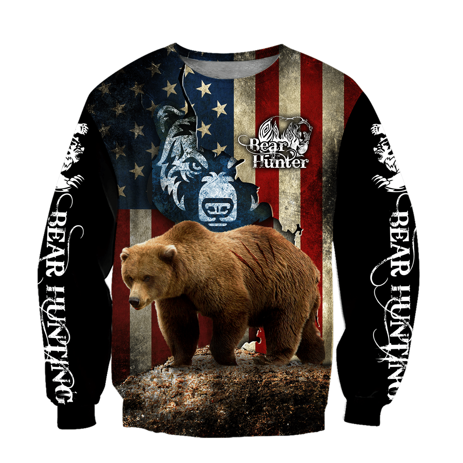 Bear Hunter Camo 3D All Over Printed Shirts For Men And Women Hoodie