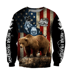 Bear Hunter Camo 3D All Over Printed Shirts For Men And Women Hoodie