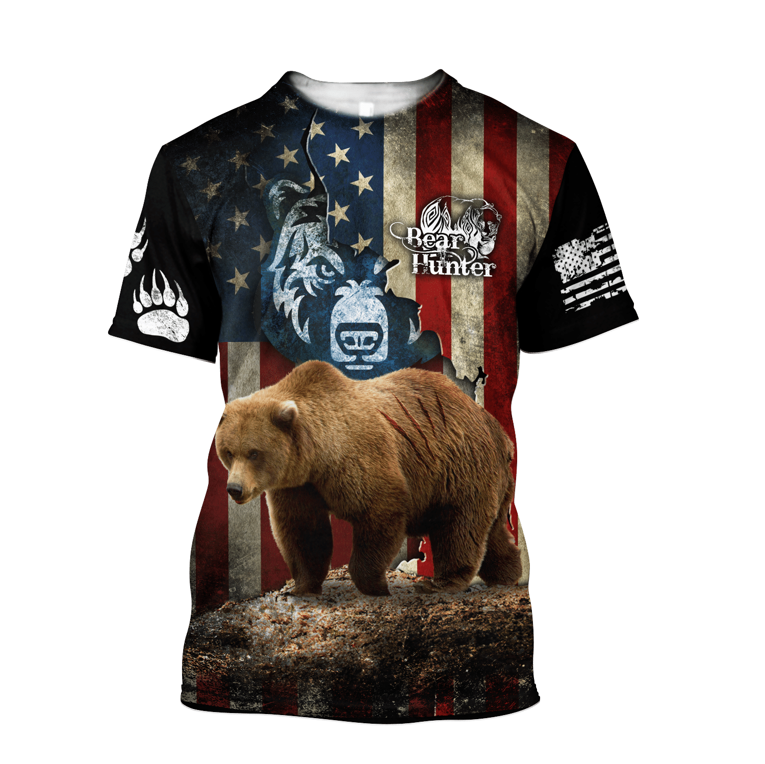 Bear Hunter Camo 3D All Over Printed Shirts For Men And Women Hoodie