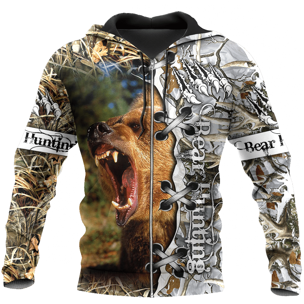 Bear Hunting Camo 3D All Over Printed Shirts For Men And Women Hoodie