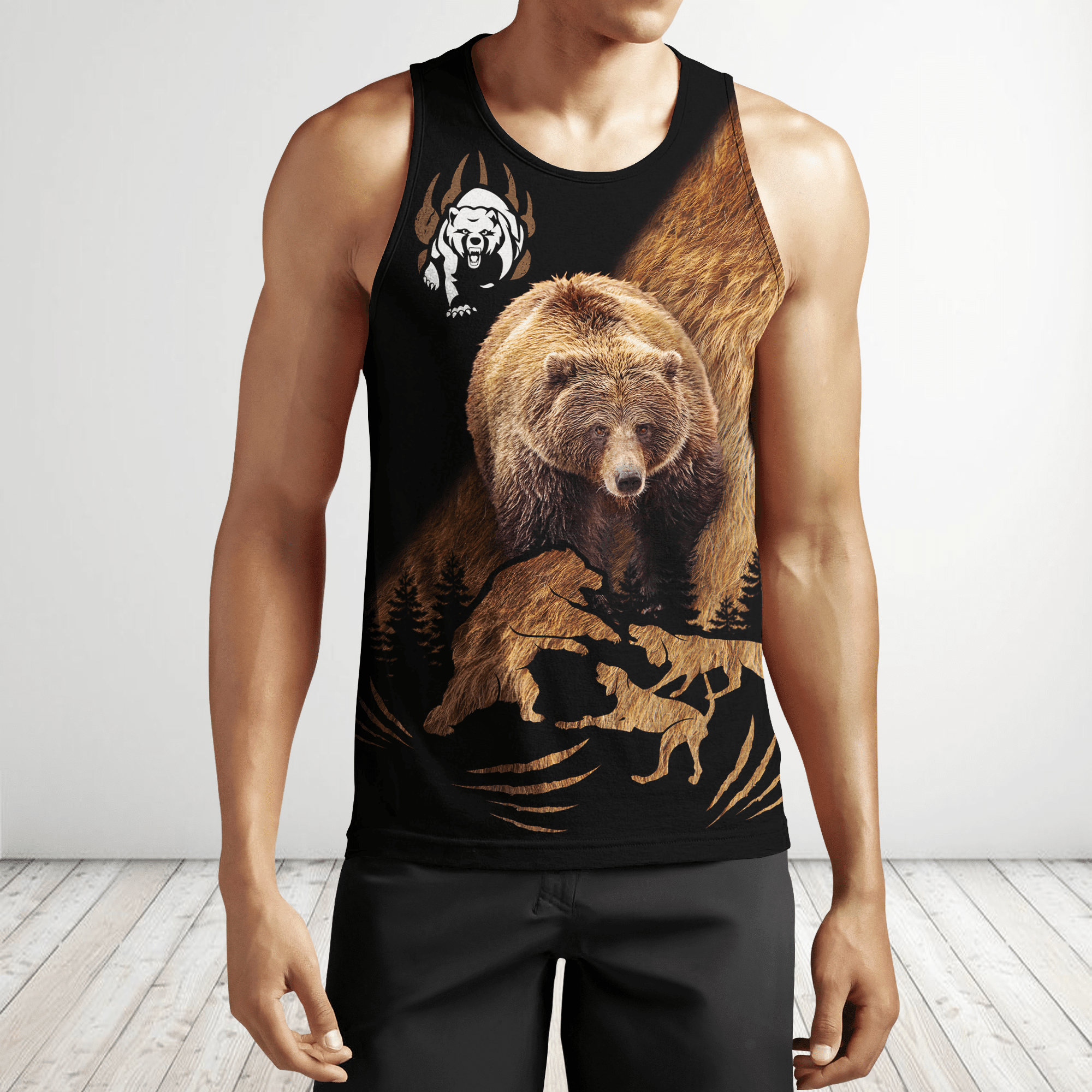 Bear Hunting Camo 3D All Over Printed Shirts For Men And Women Hoodie