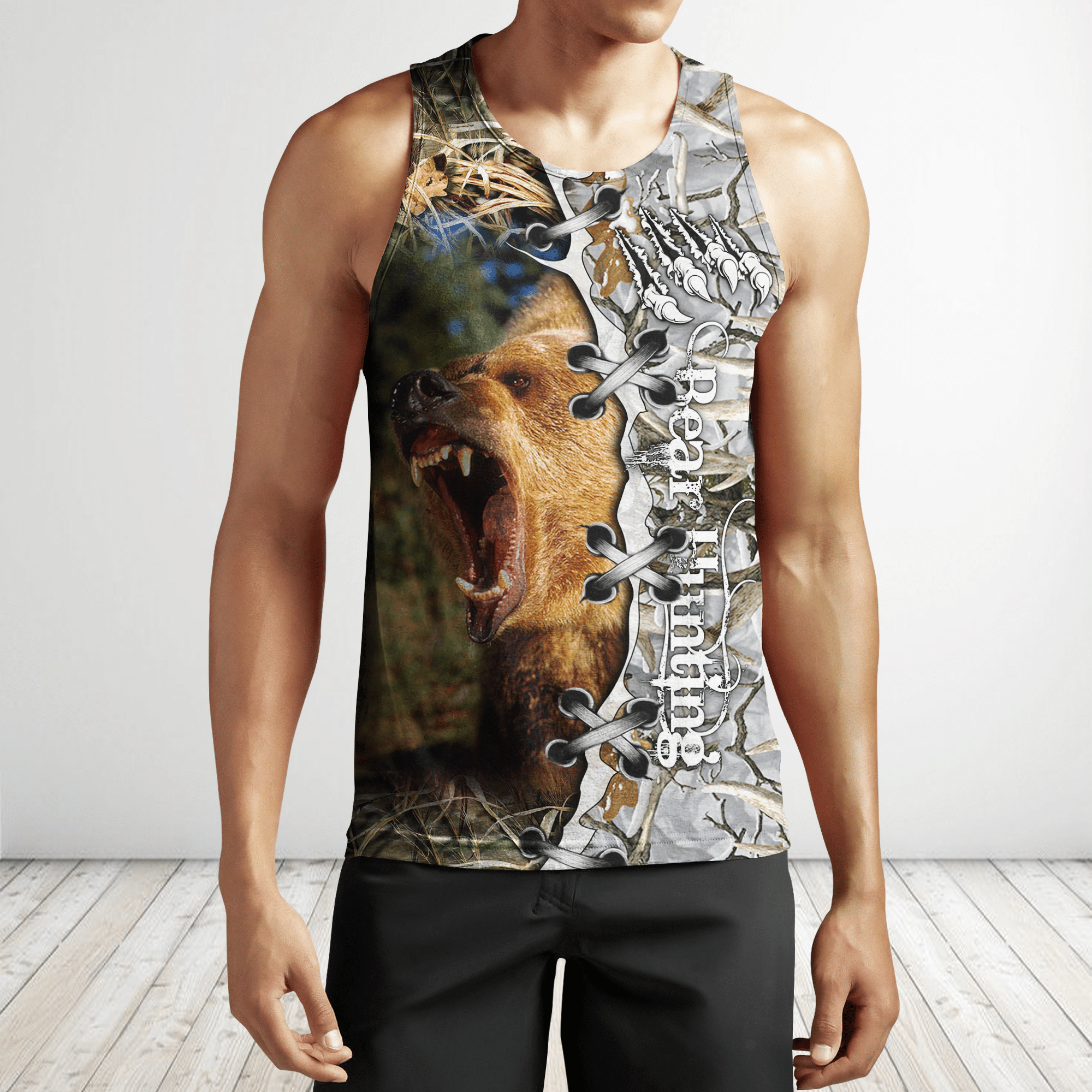 Bear Hunting Camo 3D All Over Printed Shirts For Men And Women Hoodie