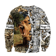 Bear Hunting Camo 3D All Over Printed Shirts For Men And Women Hoodie