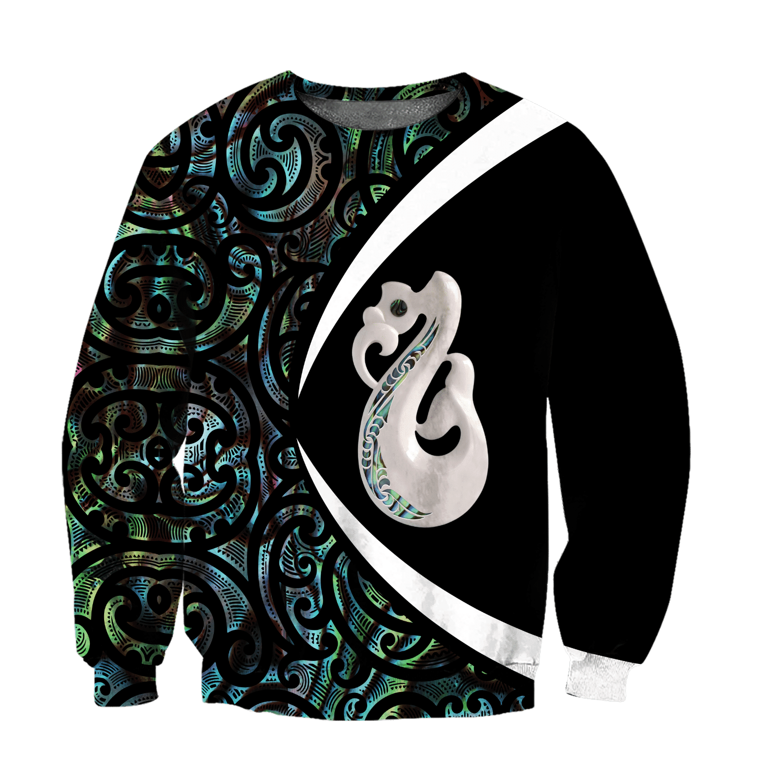 Aotearoa Manaia Silver Fern Paua Shell 3D All Over Printed Shirt And Short For Man And Women Hoodie