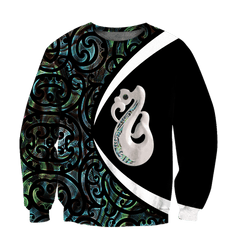 Aotearoa Manaia Silver Fern Paua Shell 3D All Over Printed Shirt And Short For Man And Women Hoodie