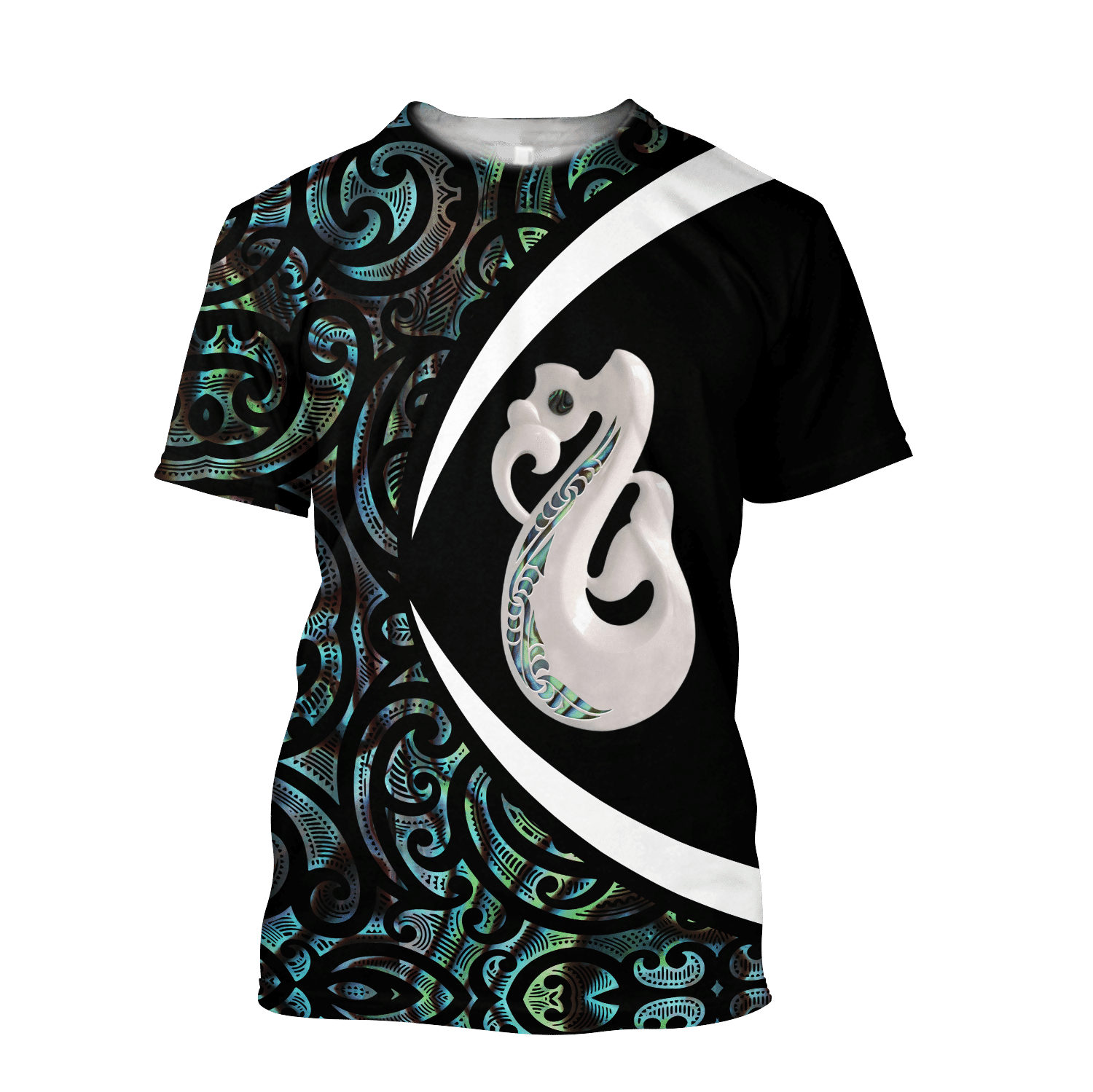 Aotearoa Manaia Silver Fern Paua Shell 3D All Over Printed Shirt And Short For Man And Women Hoodie