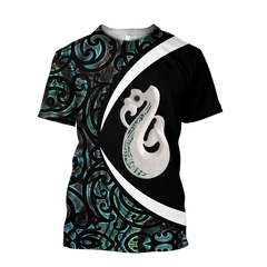 Aotearoa Manaia Silver Fern Paua Shell 3D All Over Printed Shirt And Short For Man And Women Hoodie