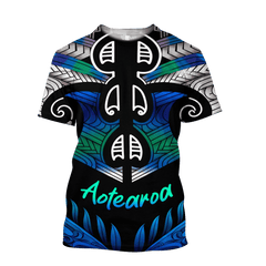 Aoteatoa New Zealand Maori 3D All Over Printed Shirt And Short For Man And Women Hoodie