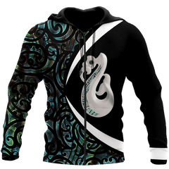 Aotearoa Manaia Silver Fern Paua Shell 3D All Over Printed Shirt And Short For Man And Women Hoodie