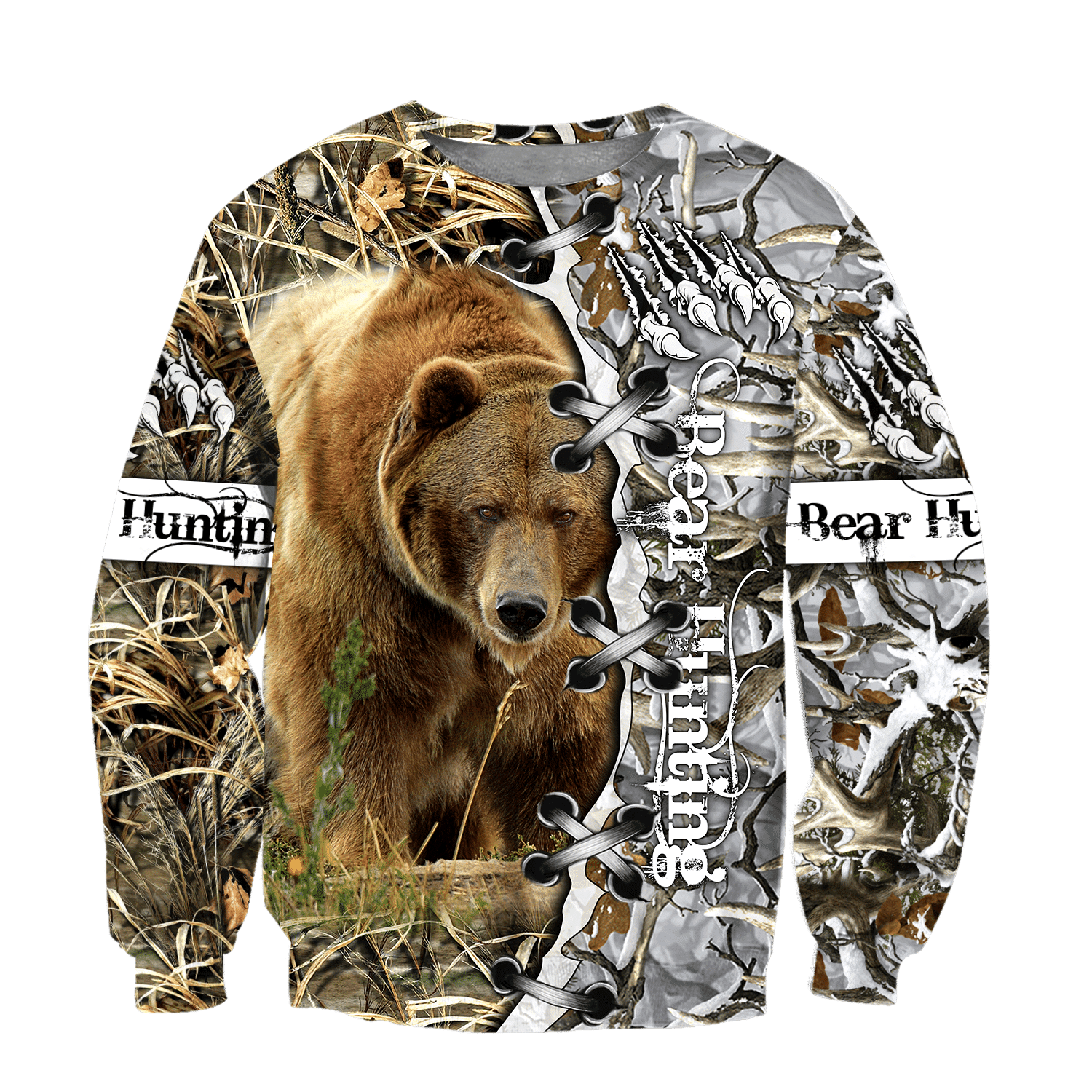 Bear Hunting Camo 3D All Over Printed Shirts For Men And Women Hoodie