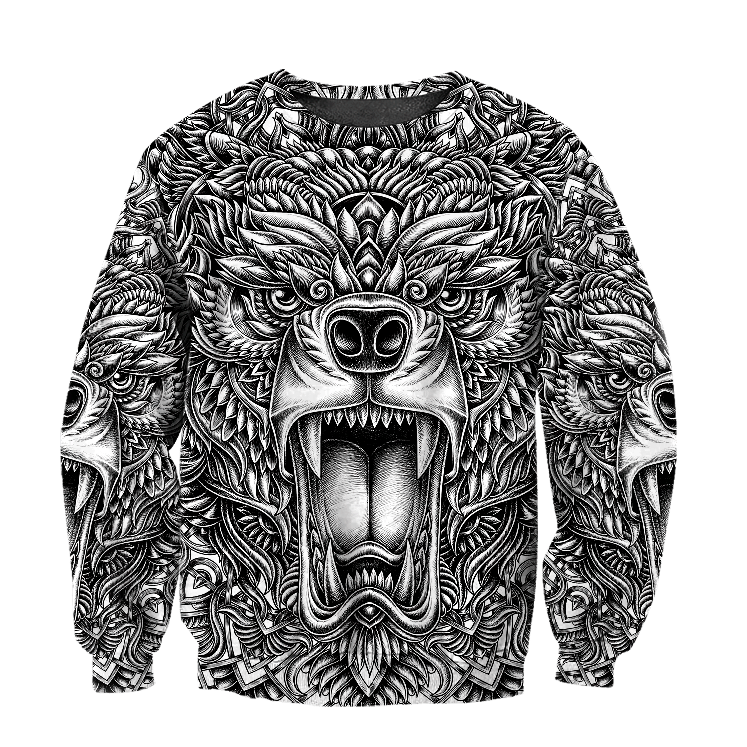 Bear Tattoo 3D All Over Printed Shirts For Men And Wome Hoodie