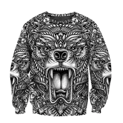 Bear Tattoo 3D All Over Printed Shirts For Men And Wome Hoodie