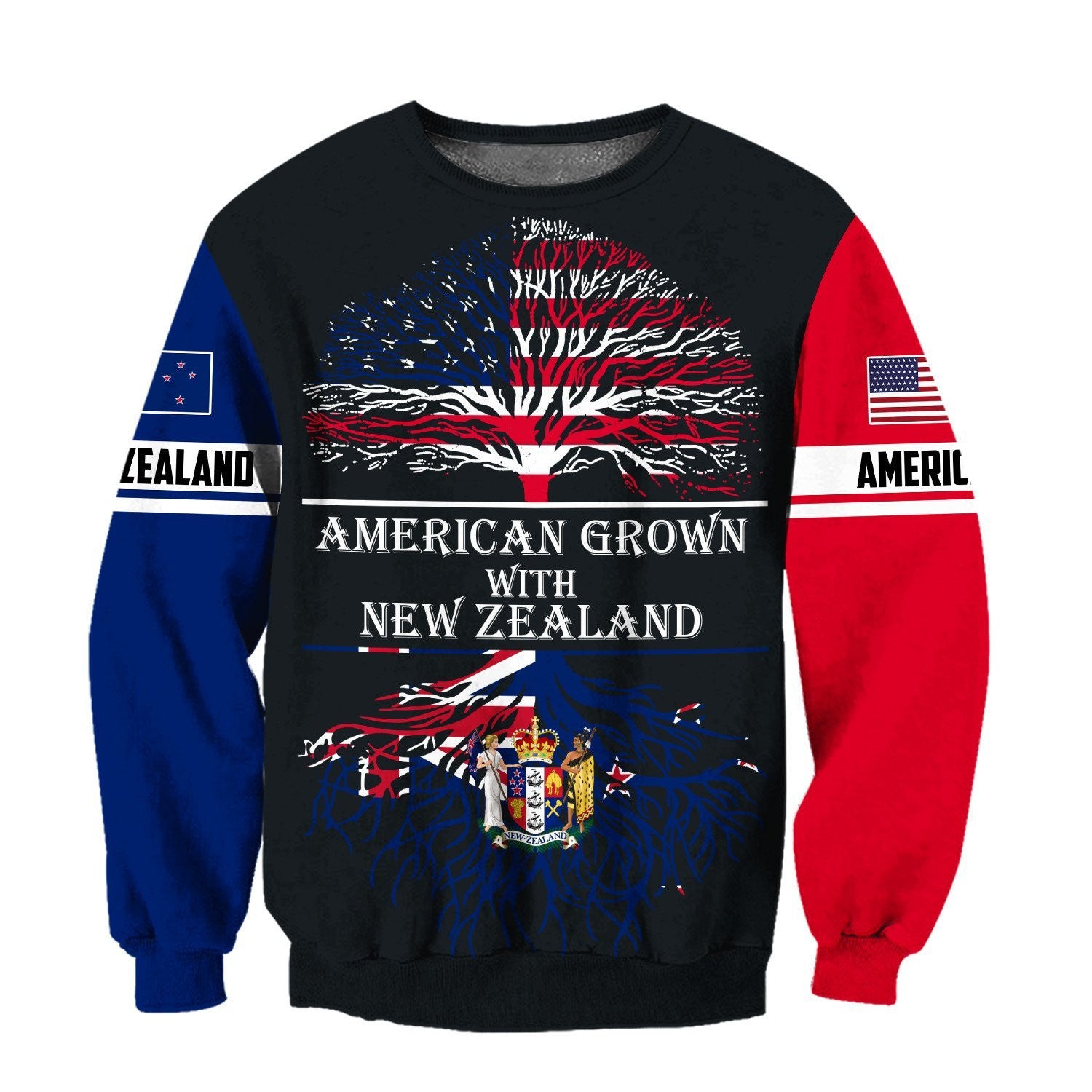 American Grow With New Zealand 3D All Over Printed For Men And Women Hoodie