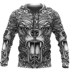 Bear Tattoo 3D All Over Printed Shirts For Men And Wome Hoodie