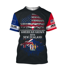 American Grow With New Zealand 3D All Over Printed For Men And Women Hoodie