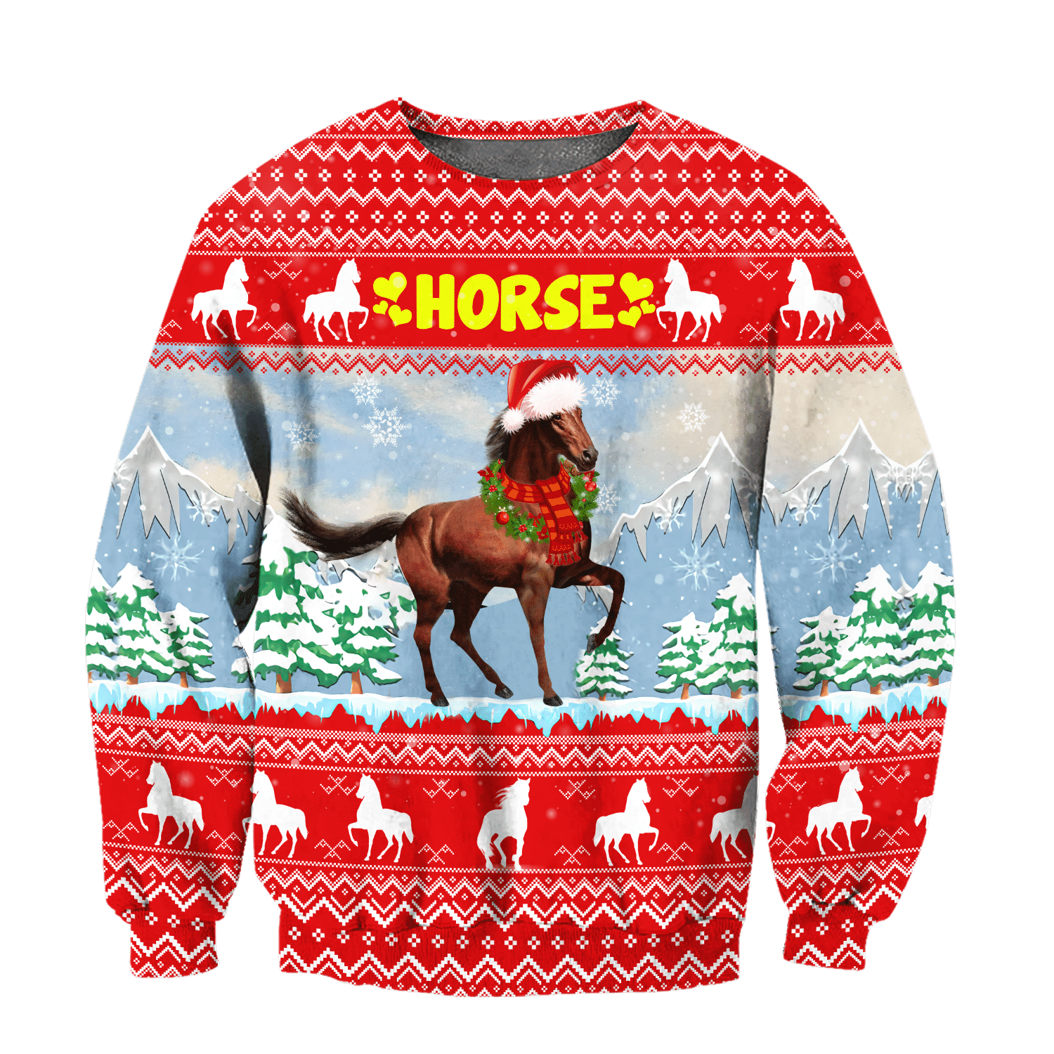 Horse Christmas 3D Shirt For Men And Women Hoodie