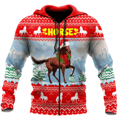 Horse Christmas 3D Shirt For Men And Women Hoodie